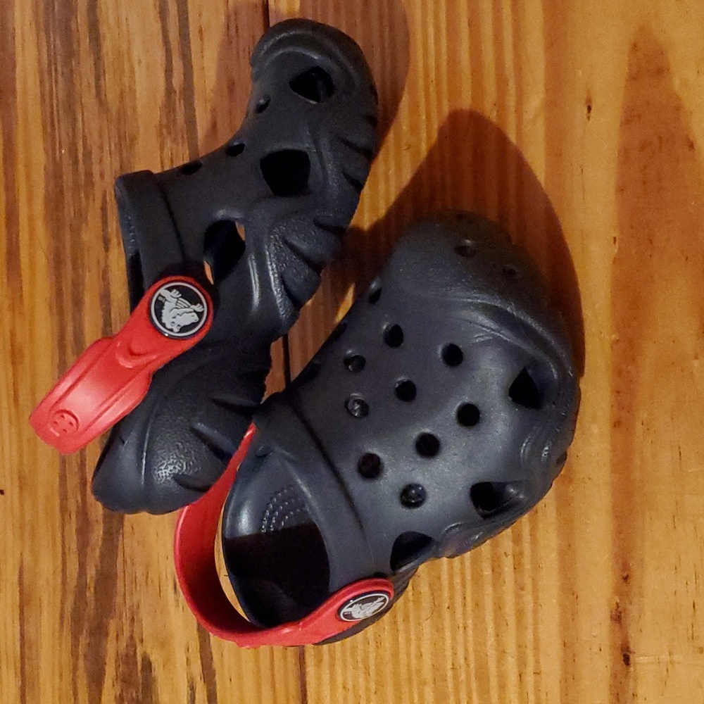 Baby / Toddler Boy Croc Sandle Shoes Navy Blue & Red sz:6